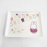 miffy 未使用品 豆皿3枚 スクエア皿1枚 みっふぃーおやつ堂 皿 ホワイト レディース ミッフィー【中古】6-0409G◎
