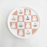 miffy 未使用品 豆皿3枚 スクエア皿1枚 みっふぃーおやつ堂 皿 ホワイト レディース ミッフィー【中古】6-0409G◎