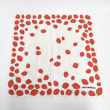 marimekko いちご柄 シルク スカーフ キナリ レッド レディース マリメッコ【中古】6-0521G◎