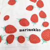 marimekko いちご柄 シルク スカーフ キナリ レッド レディース マリメッコ【中古】6-0521G◎