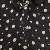 KIMIJIMA PARIS TOKYO ドット柄 レース サイズ9 ポリエステルドレス ワンピース ブラック ホワイト レディース キミジマ【中古】6-0802M∞