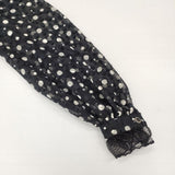 KIMIJIMA PARIS TOKYO ドット柄 レース サイズ9 ポリエステルドレス ワンピース ブラック ホワイト レディース キミジマ【中古】6-0802M∞