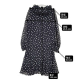 KIMIJIMA PARIS TOKYO ドット柄 レース サイズ9 ポリエステルドレス ワンピース ブラック ホワイト レディース キミジマ【中古】6-0802M∞