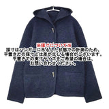 PONT DE CHALONS トグルボタン ニットジャケット ウール サイズ38 ブルゾン ネイビー レディース ポンデシャロン【中古】6-0930T∞
