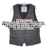 HARRIS TWEED/liflattie ships ウールジレ ベスト グレー レディース ハリスツイード/リフラティ シップス【中古】6-0930T∞
