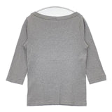 archipel sirene mermaid アーシィペル シレーヌマーメイド TAILLE2-3 コットン 七分袖 Ｔシャツ カットソー グレー レディース【中古】6-0606M∞