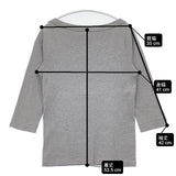 archipel sirene mermaid アーシィペル シレーヌマーメイド TAILLE2-3 コットン 七分袖 Ｔシャツ カットソー グレー レディース【中古】6-0606M∞
