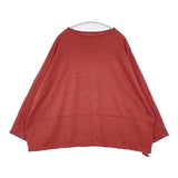 ayanasu アヤナス 2158030 マークアンドプラス コットン 日本製 ドローストリング 長袖Ｔシャツ カットソー ロンＴ レッド レディース【中古】6-0802M∞