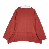 ayanasu アヤナス 2158030 マークアンドプラス コットン 日本製 ドローストリング 長袖Ｔシャツ カットソー ロンＴ レッド レディース【中古】6-0802M∞