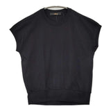 squady aranciato別注 コットンプレミアム天竺フレンチスリーブTシャツ HOSHII TO DEAU 半袖Ｔシャツ カットソー ブラック レディース スカディー【中古】6-0421S♪