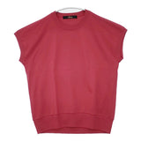 squady aranciato別注 コットンプレミアム天竺フレンチスリーブTシャツ 半袖Ｔシャツ カットソー レッド レディース スカディー【中古】6-0522S♪