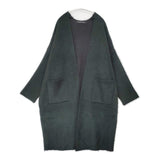 mizuiro-ind 3-227035 ロングカーディガン ニットガウンコート アンゴラ混 カーディガン グリーン レディース ミズイロインド【中古】6-0930T∞
