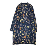 45R/45rpm インディゴ超ガーゼプリントDRESS ニットワンピース 総柄 定価52800円 ワンピース ネイビー 多色 レディース フォーティーファイブアールピーエム【中古】6-0525M△