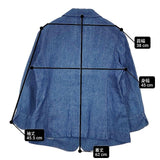 45R/45rpm リネンデニムジャケット インディゴ インド製 定価48000円 デニムジャケット ブルー レディース フォーティーファイブアールピーエム【中古】6-0606M∞