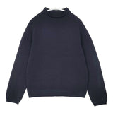 MHL. CHUNKY WOOL KNIT チャンキーウールニット 定価25300円 ハイネック 595-6263504 セーター ニット ネイビー レディース エムエイチエル【中古】6-0930T∞