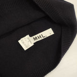 MHL. CHUNKY WOOL KNIT チャンキーウールニット 定価25300円 ハイネック 595-6263504 セーター ニット ネイビー レディース エムエイチエル【中古】6-0930T∞
