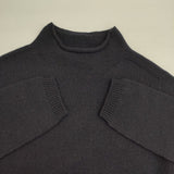 MHL. CHUNKY WOOL KNIT チャンキーウールニット 定価25300円 ハイネック 595-6263504 セーター ニット ネイビー レディース エムエイチエル【中古】6-0930T∞