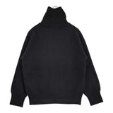 MARGARET HOWELL WOOL CASHMERE 578-3263083 サイズ2 ウールカシミヤ タートルネック ケーブル セーター ニット 23AW ブラック レディース マーガレットハウエル【中古】6-0916T♪