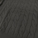 MARGARET HOWELL WOOL CASHMERE 578-3263083 サイズ2 ウールカシミヤ タートルネック ケーブル セーター ニット 23AW ブラック レディース マーガレットハウエル【中古】6-0916T♪