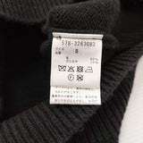 MARGARET HOWELL WOOL CASHMERE 578-3263083 サイズ2 ウールカシミヤ タートルネック ケーブル セーター ニット 23AW ブラック レディース マーガレットハウエル【中古】6-0916T♪