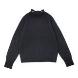 MARGARET HOWELL BULKY WOOL KNIT バルキーウール ハイネック 定価28600円 578-9263040 セーター ニット ブラック レディース マーガレットハウエル【中古】6-0930T∞