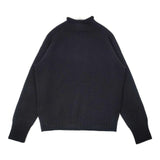 MARGARET HOWELL BULKY WOOL KNIT バルキーウール ハイネック 定価28600円 578-9263040 セーター ニット ブラック レディース マーガレットハウエル【中古】6-0930T∞