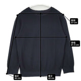 MARGARET HOWELL ウール 578-263311 七分袖 セーター ニット ネイビー 濃紺 レディース マーガレットハウエル【中古】6-0930T∞