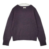 MARGARET HOWELL TWISTED CASHMERE WOOL KNIT ウールカシミヤ 定価35200円 カシミア 578-5263010 セーター ニット パープル系 レディース マーガレットハウエル【中古】6-0930T∞