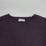 MARGARET HOWELL TWISTED CASHMERE WOOL KNIT ウールカシミヤ 定価35200円 カシミア 578-5263010 セーター ニット パープル系 レディース マーガレットハウエル【中古】6-0930T∞