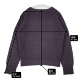MARGARET HOWELL TWISTED CASHMERE WOOL KNIT ウールカシミヤ 定価35200円 カシミア 578-5263010 セーター ニット パープル系 レディース マーガレットハウエル【中古】6-0930T∞