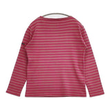 SAINT JAMES ボートネック バスクシャツ ボーダー 長袖Ｔシャツ カットソー ロンＴ ピンク ベージュ レディース セントジェームス【中古】6-0725M∞