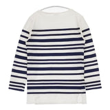 ORCIVAL ボートネック コットン ボーダー 長袖Ｔシャツ カットソー ロンＴ ホワイト ネイビー レディース オーシバル/オーチバル【中古】6-0902M∞