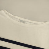 ORCIVAL ボートネック コットン ボーダー 長袖Ｔシャツ カットソー ロンＴ ホワイト ネイビー レディース オーシバル/オーチバル【中古】6-0902M∞