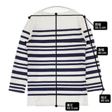 ORCIVAL ボートネック コットン ボーダー 長袖Ｔシャツ カットソー ロンＴ ホワイト ネイビー レディース オーシバル/オーチバル【中古】6-0902M∞