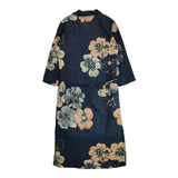 Pal'las Palace 花柄 コットン サイズ2 インディゴ ベルト付き プルオーバー ワンピース ネイビー レディース パラスパレス【中古】6-0725M∞