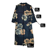 Pal'las Palace 花柄 コットン サイズ2 インディゴ ベルト付き プルオーバー ワンピース ネイビー レディース パラスパレス【中古】6-0725M∞