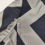 ISSEY MIYAKE ギザギザ ジグザグ サイズ2 ライナーベスト付き コート シルバー ネイビー レディース イッセイミヤケ【中古】6-0418T♪