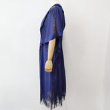 ISSEY MIYAKE A-POC フリンジ メッシュ 羽織り ローブ IM11KH050 サイズ2 カーディガン パープル レディース イッセイミヤケ エイポック【中古】6-0421M♪