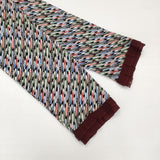 YOSHIYO 新品 切替 定価82000円 総柄 テンセルドレス ワンピース レッド グリーン レディース ヨシヨ【中古】6-0719M∞