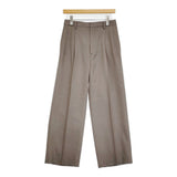 AURALEE SUPER LIGHT WOOL TWO-TUCK SLACKS サイズ1 定価44000円 A25AP05OS ウールスラックスパンツ 25AW ブラウン レディース オーラリー【中古】6-0414T♪
