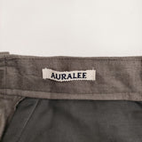 AURALEE SUPER LIGHT WOOL TWO-TUCK SLACKS サイズ1 定価44000円 A25AP05OS ウールスラックスパンツ 25AW ブラウン レディース オーラリー【中古】6-0414T♪