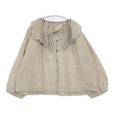 nest Robe ブラックリネンラッフルブラウス 01234-1436 ブラウス シャツ ベージュ レディース ネストローブ【中古】6-0725M∞