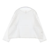 Yoli Simple wide blouse シンプルワイドブラウス シアー プルオーバー コットン 日本製 サイズF ブラウス シャツ ホワイト レディース ヨリ【中古】6-0609M△