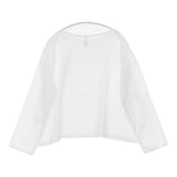 Yoli Simple wide blouse シンプルワイドブラウス シアー プルオーバー コットン 日本製 サイズF ブラウス シャツ ホワイト レディース ヨリ【中古】6-0609M△
