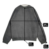 MAATEE & SONS SWEAT 定価47300円 MT5303-0813 サイズ2 裏起毛 スウェット 25AW FADE BLACK Cグレー メンズ マーティーアンドサンズ【中古】6-0414T♪