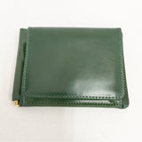 GLENROYAL MONEY CLIP WITH COIN POCKET 定価31000円 ブライドルレザー 二つ折り財布 グリーン メンズ グレンロイヤル【中古】6-0615G◎