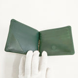 GLENROYAL MONEY CLIP WITH COIN POCKET 定価31000円 ブライドルレザー 二つ折り財布 グリーン メンズ グレンロイヤル【中古】6-0615G◎