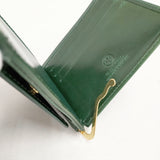 GLENROYAL MONEY CLIP WITH COIN POCKET 定価31000円 ブライドルレザー 二つ折り財布 グリーン メンズ グレンロイヤル【中古】6-0615G◎
