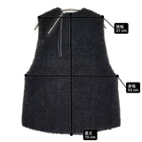 HYKE FAUX SHEARLING VEST サイズ1 212-15141 ボアベスト ベスト ブラック レディース ハイク【中古】6-0916T♪