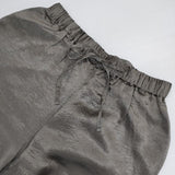 cloth&cross Hug O War サテンワイドイージー パンツ チャコールグレー系 レディース クロス＆クロス ハグオーワー【中古】6-0719G∞